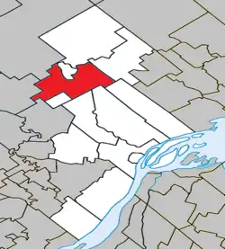 Location within D'Autray RCM