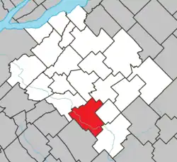 Location within Bellechasse RCM.