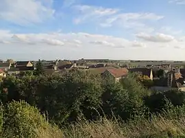 Saint-Rémy-du-Val seen from the ruins of the chateau