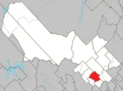 Location within Mékinac RCM.