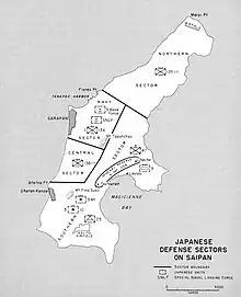 Saipan map from 1944