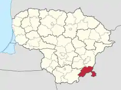 Location of Šalčininkai District Municipality