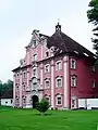 Unteres Tor, erected 1735 after plans by architect Lorenz Rüscher, with stucco decorations by J. A. Feuchtmayer (Salem, Bodensee, Germany)