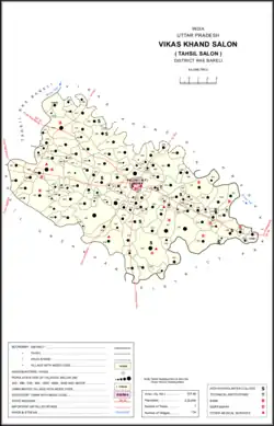 Map showing Kateha (#473) in Salon CD block