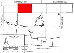 Location of Salt Rock Township in Marion County