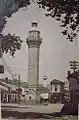 A photograph of the original clock tower from the 1930s.