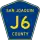 County Road J6 marker