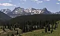 Electric Peak, Graystone Peak (center), Mt. Garfield (right)