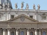 Saint Peter's Basilica, Borghese arms of Pope Paul IV, 1550s