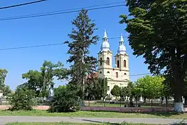 The Roman Catholic church in the center of Șandra