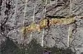 Large xenolith of sandstone (probably from the Albee Formation) within the Fairlee Pluton in Vermont