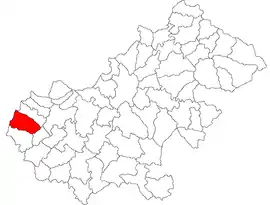 Location in Satu Mare County