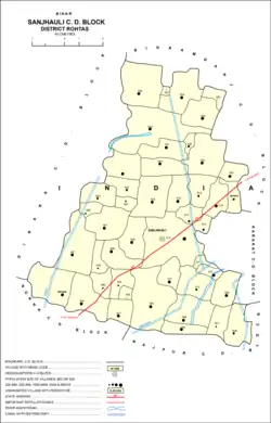 Location of Sanjhauli