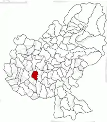 Location in Mureș County