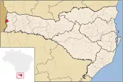 Location in Santa Catarina  state