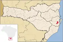 Location of Santo Amaro da Imperatriz