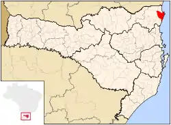 Location in Santa Catarina  state