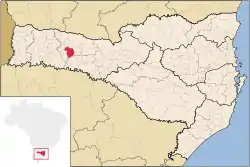 Location in Santa Catarina