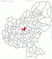 Location in Mureș County