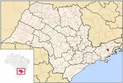 Location of Lagoinha within São Paulo state