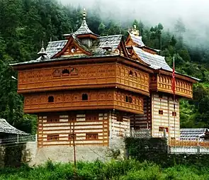 Bhimakali temple, built in Kath-Kuni style of architecture, Indian vernacular architecture