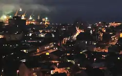 View of the town at night (looking towards the fjord)