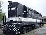 EMD GP35 diesel locomotive #2715, a former S&A locomotive on display at the Historic Railroad Shops, November 26, 2003