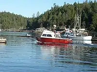 Water Taxi heads out from Lund for Savary Island