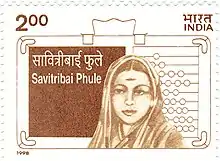 A hidepiction of Phule on a 1998 Indian stamp