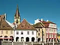 The Small Square (German: Der kleine Ring, Romanian: Piața Mică) in Sibiu (German: Hermannstadt)