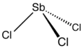 Stereo structural formula of antimony trichloride