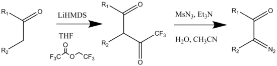 Scheme 9:Formation of Diazo Ketones by a Diazo Group Transfer Method