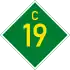 C19 road shield}}