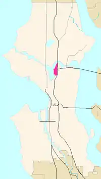 Eastlake highlighted in Pink