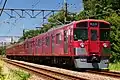 Set 9103 in plain red livery in July 2023