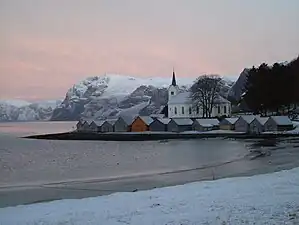 Winter view of the church