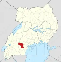 District location in Uganda