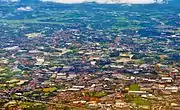 Aerial view of a large city