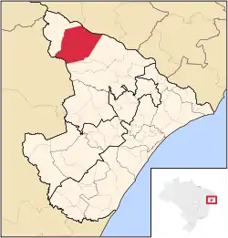 Location of Poço Redondo in the State of Sergipe