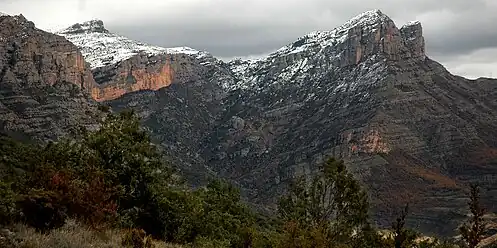 Some of the mighty cliffs of the range