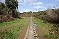 One of the covered aqueducts carrying water between each junction