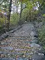 A steep section of the Via Francigena in Settimo Vittone, Piedmont.