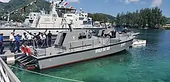 Wave Rider Class patrol boats which were donated to Seychelles Coast Guard by Government of Sri Lanka