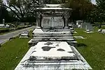 The Leinkauf monument, one of the many markers representing the Ark of the Covenant.