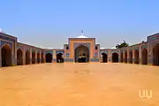 Shah Jahan Mosque in Thatta, Pakistan. The mosque is not built in the Mughal style, but reflects a heavy Persian influence.