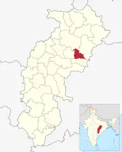 Location in Chhattisgarh