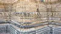 Carved plinth of the main temple