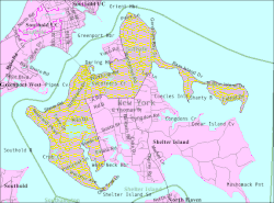 U.S. Census map of Shelter Island Heights