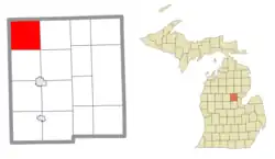 Location within Gladwin County