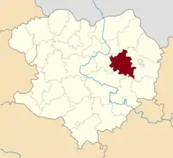 Raion location in Kharkiv Oblast